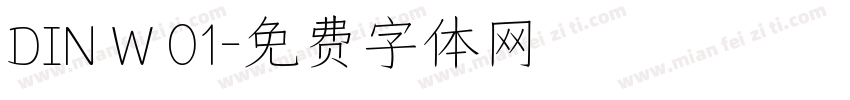 DIN W 01字体转换